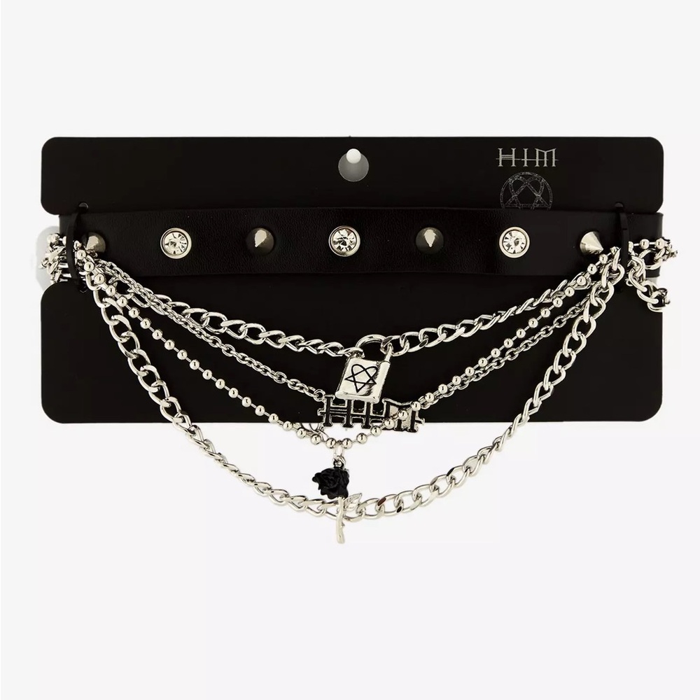 HIM Locket Rose Necklace Set Hot Topic
